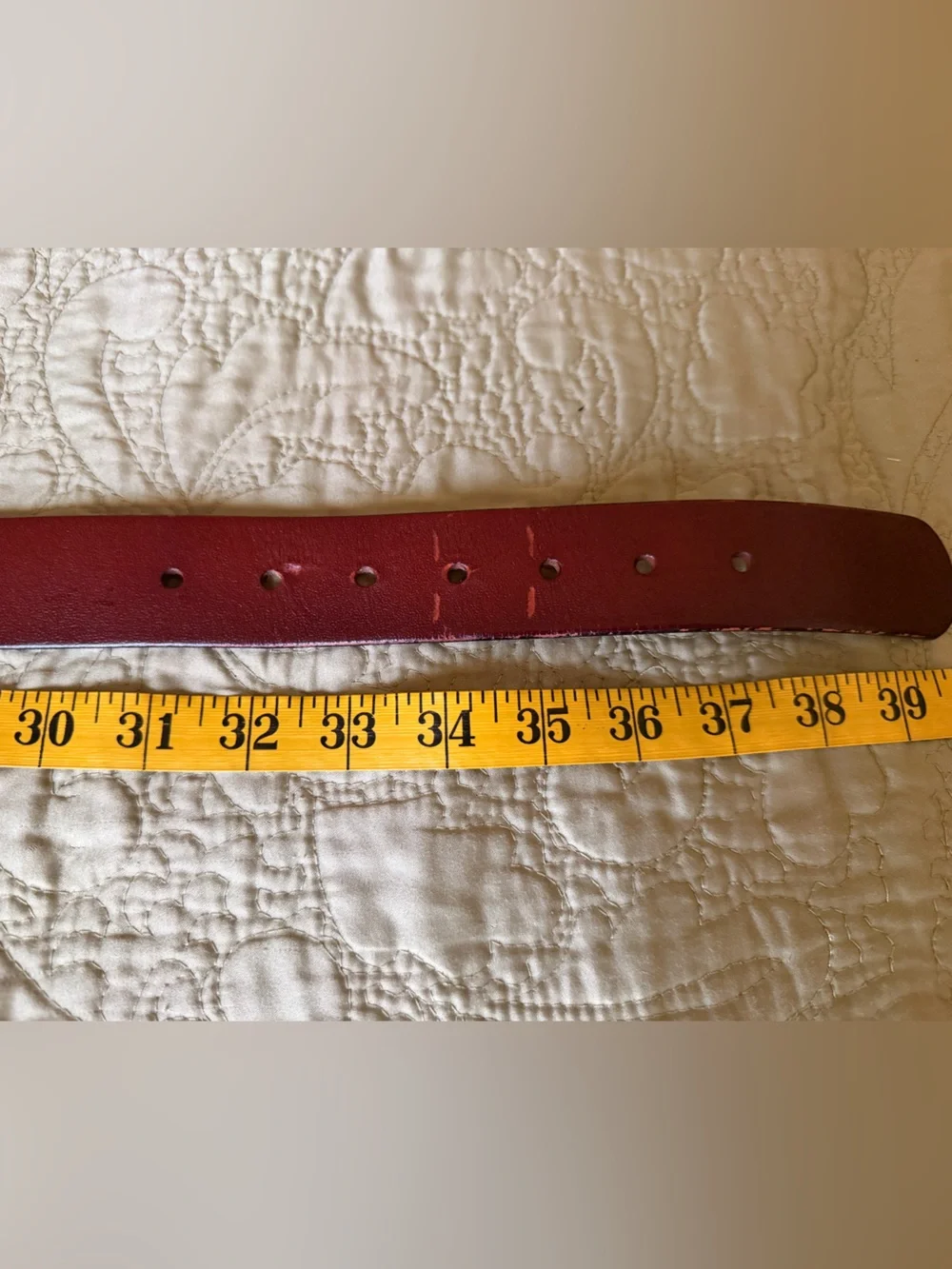 Men’s Hand Painted Eagle Leather Belt Strap Size 34